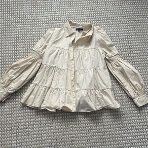 En Saison Cream Button Down Shirt